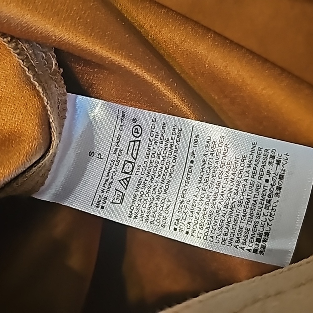 Banana Republic Long-Sleeves Suede Trench Dress Size S Tan - Picture 11 of 15